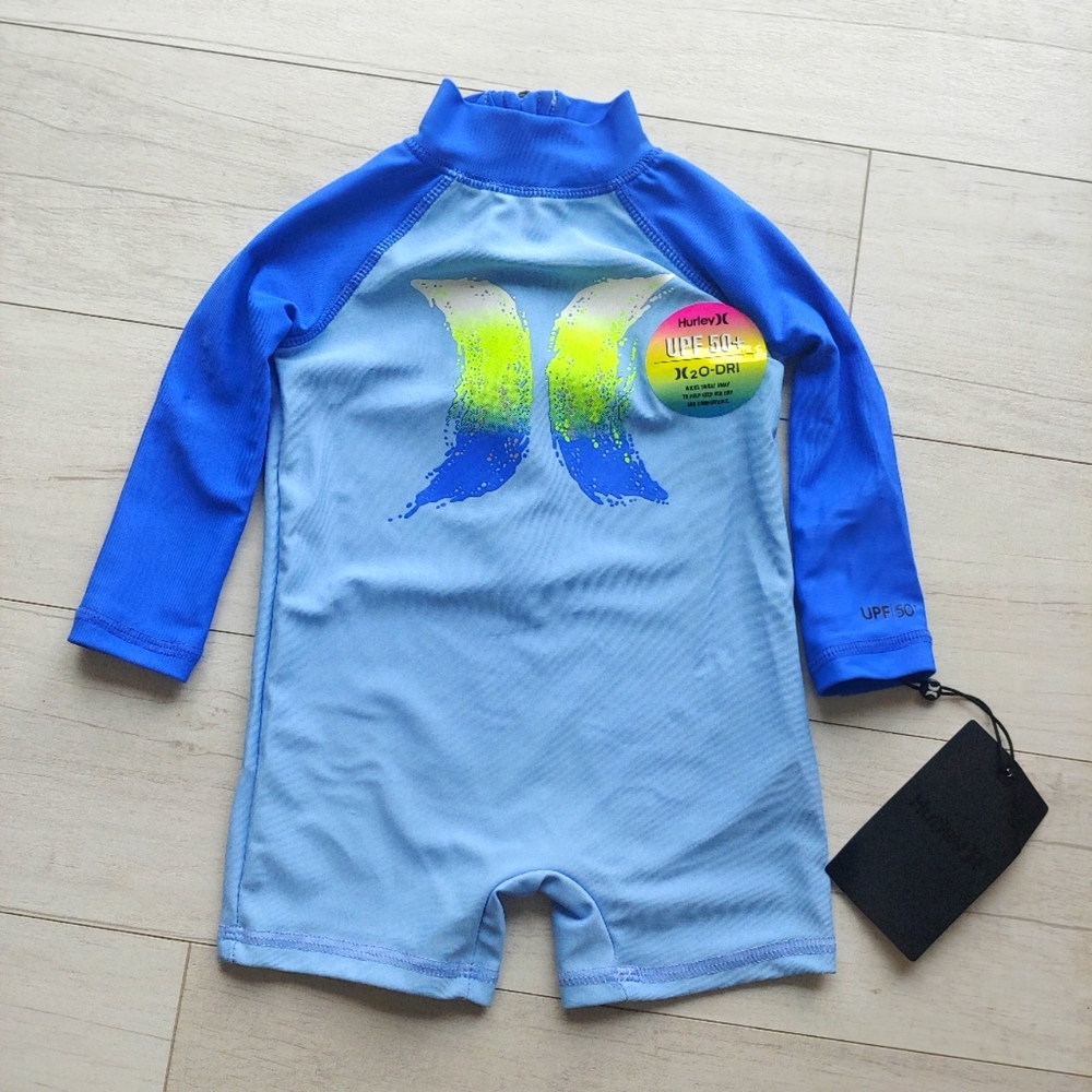 HURLEY Baby NEW Rashguard Suit Coverall